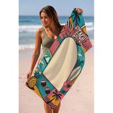 Valerine Life Plaj Havlusu 70X140cm Havuz Spa Sauna Spor Pamuklu Emici Pop Art Beach Days