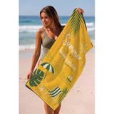 Valerine Life Plaj Havlusu 70X140cm Havuz Spa Sauna Spor Pamuklu Emici Summer Happy Place