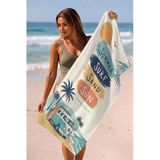 Valerine Life Plaj Havlusu 70X140cm Havuz Spa Sauna Spor Pamuklu Emici Summer Surf Sand Sun