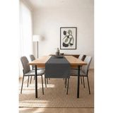 Valerine Life Runner Amerikan Servisi 40X140CM Dijital Baskılı Sıvı Geçirmez Masa Konsol Örtüsü - Gri