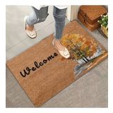 Valerine Life Sonbahar Çınar Ağacı Welcome Kapı Önü Paspası 45x70cm