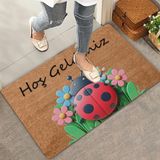 Valerine Life Uğur Böceği Ve Papatyalı Welcome Kapı Önü Paspası 45x70cm
