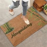 Valerine Life Yeşil Bambu Ağacı Hoş Geldiniz Kapı Önü Paspası 45x70cm