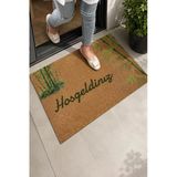 Valerine Life Yeşil Bambu Ağacı Hoş Geldiniz Welcome Ev İç Dış Kapı Önü Paspası 45X70cm