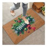 Valerine Life Yılbaşı Kapı Süsü Temalı Welcome Kapı Önü Paspası 45x70cm