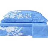 Valeron Eunike Mavi Pamuklu Super King Size Nevresim Takımı 260 x 240 cm - Standart