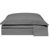 Valeron Linea Antrasit Jakarlı Pamuk Süper King Size Nevresim Takımı 260 x 240 cm - Standart