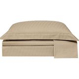 Valeron Linea Camel Jakarlı Pamuk Süper King Size Nevresim Takımı 260 x 240 cm - Standart