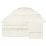 Valeron Maillon Gri Işlemeli Pamuk Saten King Size Nevresim Takımı 240 x 220 cm - Standart