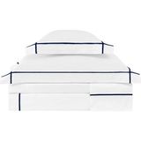 Valeron Mono Lacivert Işlemeli Saten Super King Size Nevresim Takımı 260 x 240 cm - Standart