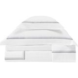 Valeron Trio Antrasit Işlemeli Saten King Size Nevresim Takımı 240 x 220 cm - Standart