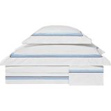 Valeron Trio Lacivert Işlemeli Saten Çift Kişilik Nevresim Takımı 200 x 220 cm