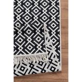Valery Home Arya Vl Çift Taraflı,katlanabilir,yıkanabilir,yüksek Kalite Pamuk Salon,oturma Odası,balkon Kilim 100 x 400 Krem-Antrasit2