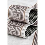 Valery Home Bianca Vl Eco Dijital Baskı Makinada Yıkanabilir Kaymaz Taban Dekoratif Halı Gri Kahverengi 200 X 600