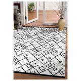 Valery Home Luca Vl Eco Makinada Yıkanabilir Dayanıklı Kaymaz Taban Antialerjik Mutfak Halısı 120 x 400 Siyah Desenli1