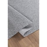 Valery Home Natura Premium Kalite Kaymaz Tabanlı Doğal Yıkanabilir Kilim Oturma Odası Balkon Bahçe Mutfak,Bk102-A.Gri 160 X 400