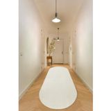 Valery Home Oval Comfort Overloklu Peluş Yolluk Ekru