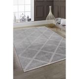 Valery Home Rodney Vl Yıkanabilir Kaydırmaz Çift Taraf Pamuk Dokuma A Gümüş Premium Kalite Kilim 120 X 180