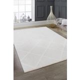 Valery Home Rodney Vl Yıkanabilir Kaydırmaz Çift Taraf Pamuk Dokuma Beyaz Premium Kalite Kilim