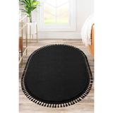 Valery Home Vl Comfort Lı Peluş Yıkanabilir Yolluk Oval Ponpon Saçak 60 X 200