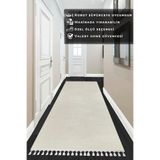 Valery Home Vl Comfort Ponpon Saçaklı Peluş Düz Yolluk Ekru