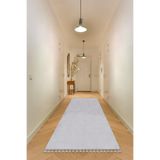 Valery Home Vl Comfort Ponpon Saçaklı Peluş Düz Yolluk Gri 100 X 250