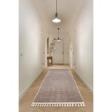 Valery Home Vl Comfort Ponpon Saçaklı Peluş Düz Yolluk Kahverengi Saçak 100 X 400