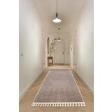Valery Home Vl Comfort Ponpon Saçaklı Peluş Düz Yolluk Kahverengi