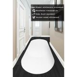 Valery Home Vl Oval Comfort Overloklu Peluş Yolluk Beyaz Saçaksız 100 X 600