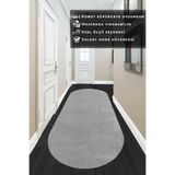 Valery Home Vl Oval Comfort Overloklu Peluş Yolluk Gri Saçaksız 80 X 150