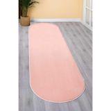 Valery Home Vl Oval Comfort Overloklu Peluş Yolluk Halı Pembe Overlok 100 X 200