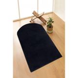 Valery Home Vl Yıkanabilir Peluş Seccade Overloklu Namazlık Siyah 70 X 120