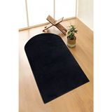 Valery Home Vl Yıkanabilir Peluş Siyah Pembe Seccade Overloklu Namazlık 70 x 120 - 70 x 120 cm