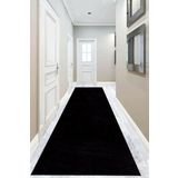 Valery Home Vl Yıkanabilir Post Peluş Yolluk Siyah
