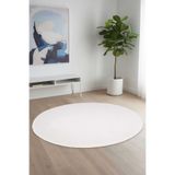 Valery Home Vl Yuvarlak Comfort Overloklu Peluş Halı Yolluk Ekru2 100 X 100