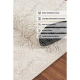 Valery Home Yıkanabilir Kaymaz Tabanlı Krem 150x400 cm Violin Embos Kesme Rulo Halı Yolluk
