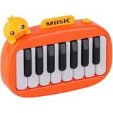 Valetto Aktivite Öğretici Eğitici Çocuk Bebek Oyuncak Sesli Ördek Işıklı Müzikal Piano - Turuncu - Sarı