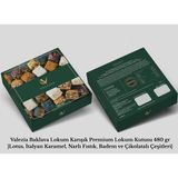 Valezia Baklava Lokum Karışık Premium Lokum Kutusu 480 gr | Lotus, Italyan Karamel, Narlı Fıstık, Badem ve Çikolatalı Çeşitler