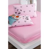 Valezium 2 ADET PEMBE PANDA YASTIK KILIFI 50X70 CM