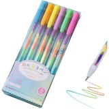Valicaer 6 x Renkli Jel Kalem, Renk Gradyan Gökkuşağı Jel Kalemli El Yazısı Kalemi, 0,8 mm Sihirli Neon Jel Kalem Seti, Scrapbooking Eskiz, Günlük Çizimi Sanatçısı Çizimi - 41 Delft Blue