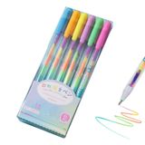 Valicaer 6 x renkli jel kalem, renk gradyan gökkuşağı jel kalemli el yazısı kalemi, 0,8 mm sihirli neon jel kalem seti, scrapbooking eskiz, günlük çizimi sanatçısı çizimi