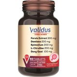 Validus Combo-Women 200 mg Epimedyum, 200 mg Damiana, Mineraller ve Takviyeler 60 Tablet