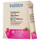 Validus Cranberry + Aloe Vera + Tea Tree + Hibiscus + Bearberry + D-Mannos 15 Stick