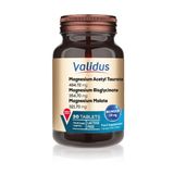 Validus Magnezyum Complex Bisglycinate Taurat Malat Vitamin B6 Vitamin D3 1000 Ünite 30 Tablets