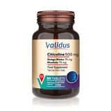 Validus Sitikolin 500 Mg 30 Tablet Ginkgo Biloba ve Rhodiola İçeren Takviye Edici Gıda