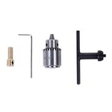 VALINK Küçük motor için matkap aynası, sıkıştırma aralığı 0,3 – 4 mm, JTO konik matkap aynası anahtarlı, 3,17 mm, pirinç şaft bağlantısı