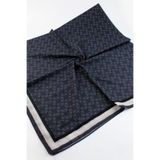 Valino 120x120 Çizgi Desenli Büyük Boy Eşarp Pamuklu Eşarp Büyük Boy Eşarp Antrasit