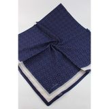 Valino 120x120 Çizgi Desenli Büyük Boy Eşarp Pamuklu Eşarp Büyük Boy Eşarp Lacivert
