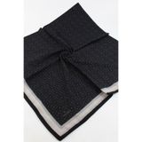Valino 120x120 Çizgi Desenli Büyük Boy Eşarp Pamuklu Eşarp Büyük Boy Eşarp Siyah