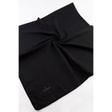 Valino 120x120 Düz Renk Pamuklu Eşarp - Siyah